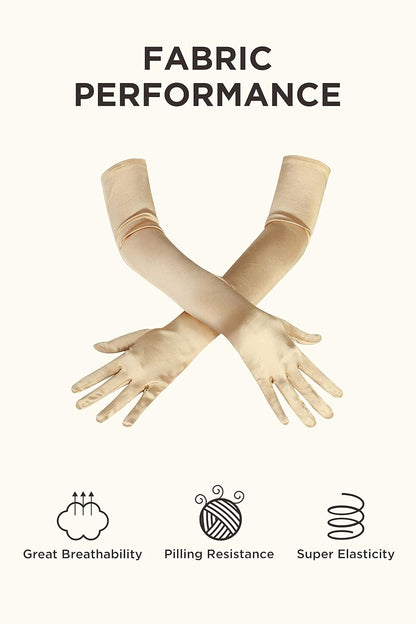 1920s Flapper Costume Accessories Set: Headband, Pearl Necklace, Gloves, and Plastic Holder