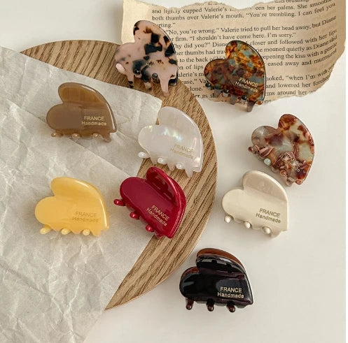 2023 New Women Hair Claw Small 3.5cm Acetate Hair Clips Elegant Colorful Hollow Out Claw Clip Girls Hair Accessories Hairclip