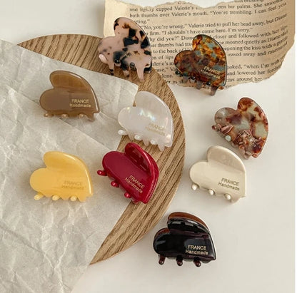 2023 New Women Hair Claw Small 3.5cm Acetate Hair Clips Elegant Colorful Hollow Out Claw Clip Girls Hair Accessories Hairclip
