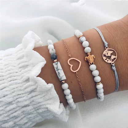 Cuban Chain Bracelet Set for Women, Gold Color, Boho Retro, Thick Twist, Trendy Quality Jewelry Gifts, 11Pcs, 2024