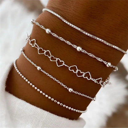 Cuban Chain Bracelet Set for Women, Gold Color, Boho Retro, Thick Twist, Trendy Quality Jewelry Gifts, 11Pcs, 2024