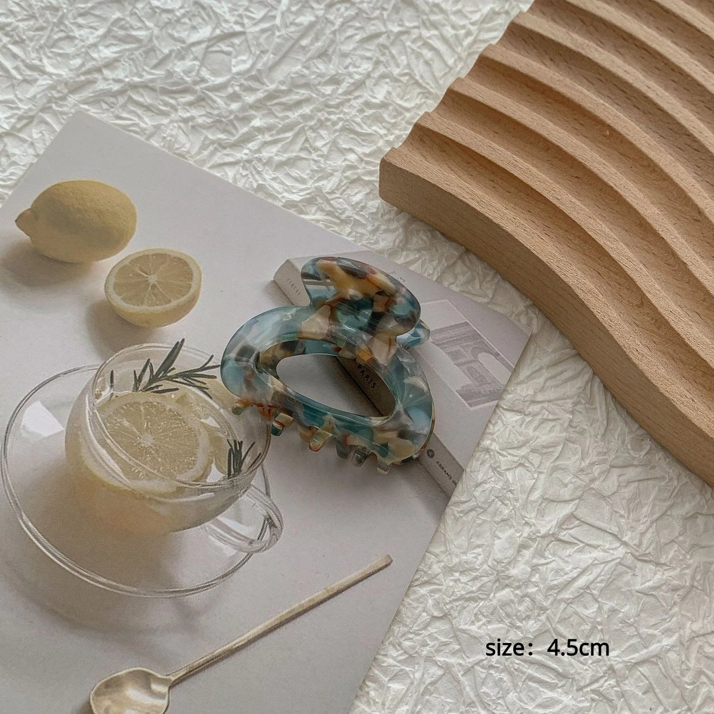 2023 New Women Hair Claw Small 3.5cm Acetate Hair Clips Elegant Colorful Hollow Out Claw Clip Girls Hair Accessories Hairclip