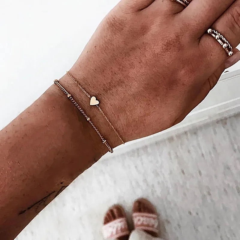 Cuban Chain Bracelet Set for Women, Gold Color, Boho Retro, Thick Twist, Trendy Quality Jewelry Gifts, 11Pcs, 2024