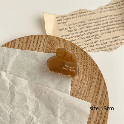 2023 New Women Hair Claw Small 3.5cm Acetate Hair Clips Elegant Colorful Hollow Out Claw Clip Girls Hair Accessories Hairclip