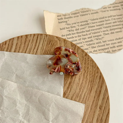 2023 New Women Hair Claw Small 3.5cm Acetate Hair Clips Elegant Colorful Hollow Out Claw Clip Girls Hair Accessories Hairclip