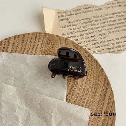 2023 New Women Hair Claw Small 3.5cm Acetate Hair Clips Elegant Colorful Hollow Out Claw Clip Girls Hair Accessories Hairclip