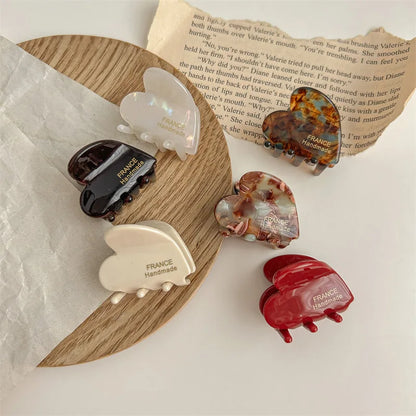 2023 New Women Hair Claw Small 3.5cm Acetate Hair Clips Elegant Colorful Hollow Out Claw Clip Girls Hair Accessories Hairclip