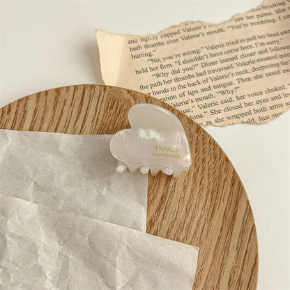 2023 New Women Hair Claw Small 3.5cm Acetate Hair Clips Elegant Colorful Hollow Out Claw Clip Girls Hair Accessories Hairclip