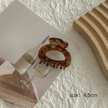2023 New Women Hair Claw Small 3.5cm Acetate Hair Clips Elegant Colorful Hollow Out Claw Clip Girls Hair Accessories Hairclip